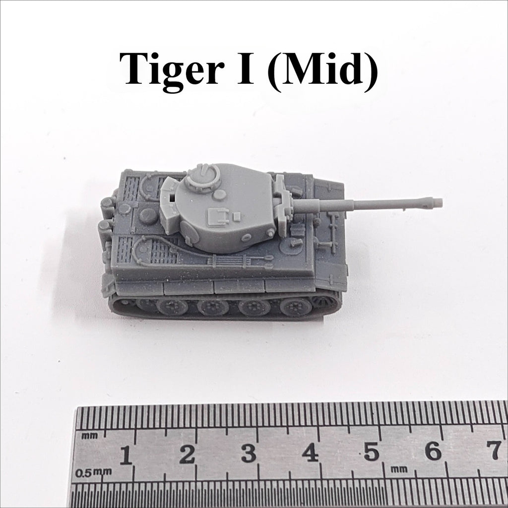 WWII German Tiger I (Mid) Heavy Tank,3D Printed,1/144 Mini Tank Model,Resin