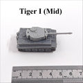 WWII German Tiger I (Mid) Heavy Tank,3D Printed,1/144 Mini Tank Model,Resin