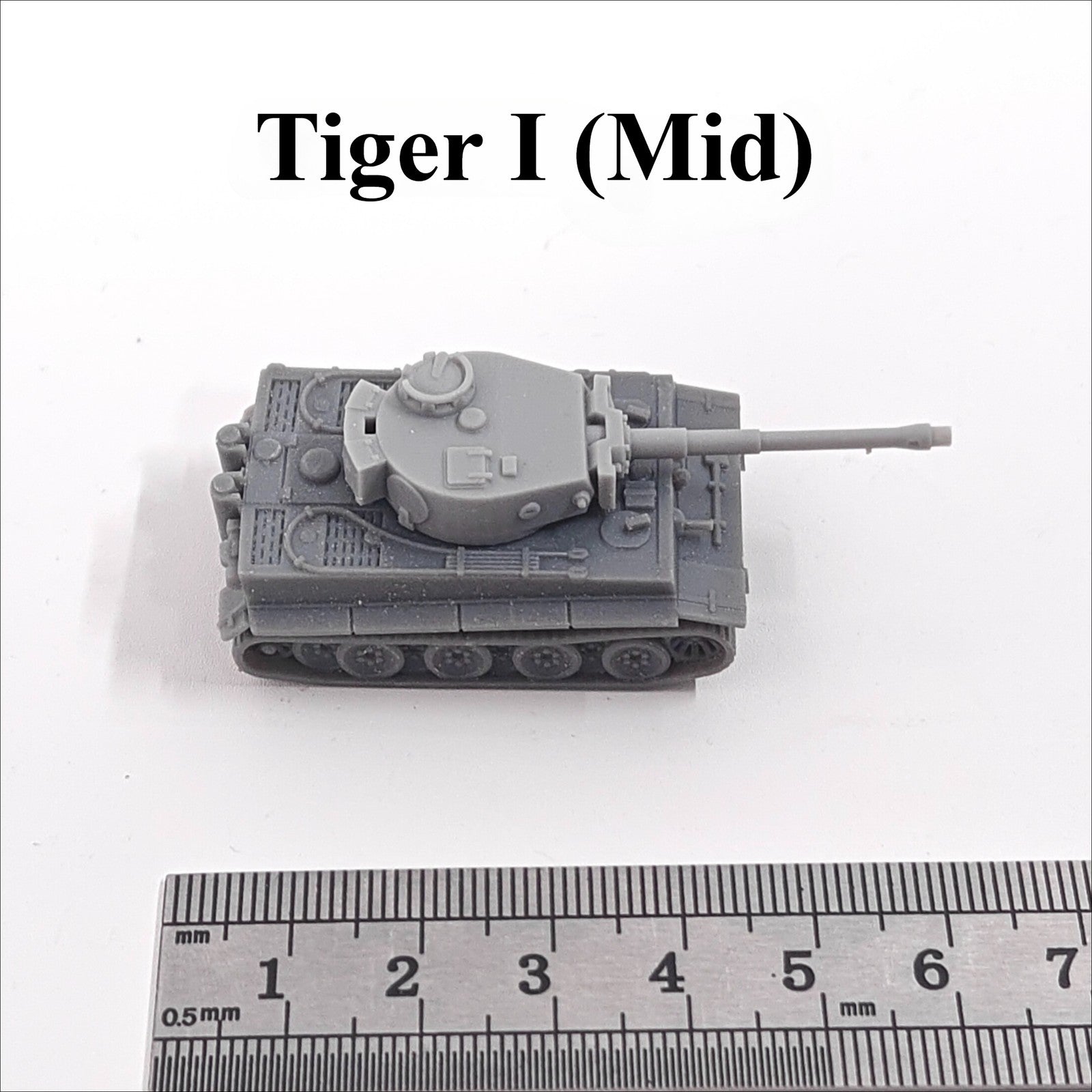 WWII German Tiger I (Mid) Heavy Tank,3D Printed,1/144 Mini Tank Model,Resin