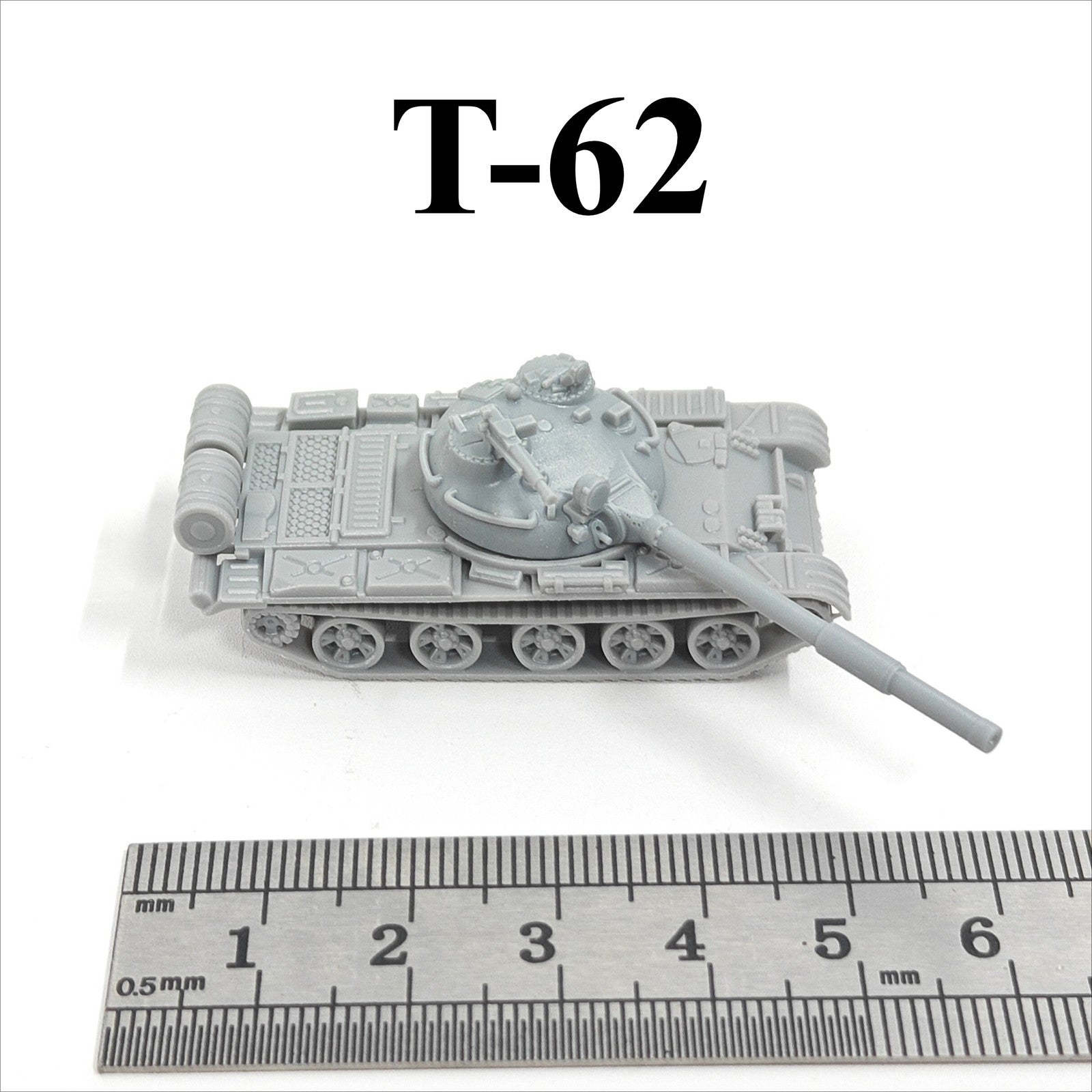 Soviet T-62 Main Battle Tank,3D Printed,1/144 Scale Mini Tank Model,Resin
