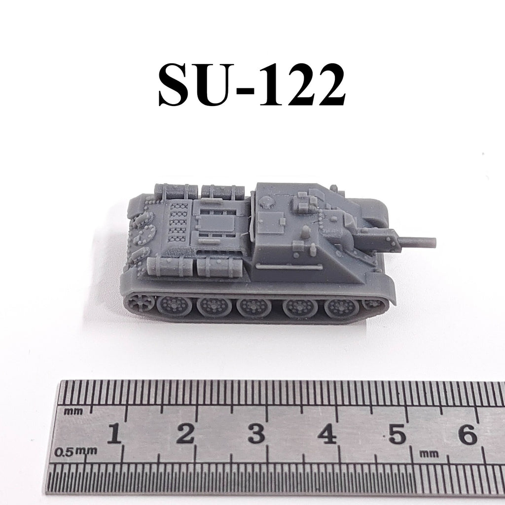 WWII Soviet SU-122 Tank Destroyer,3D Printed,1/144 Scale Mini Tank Model,Resin