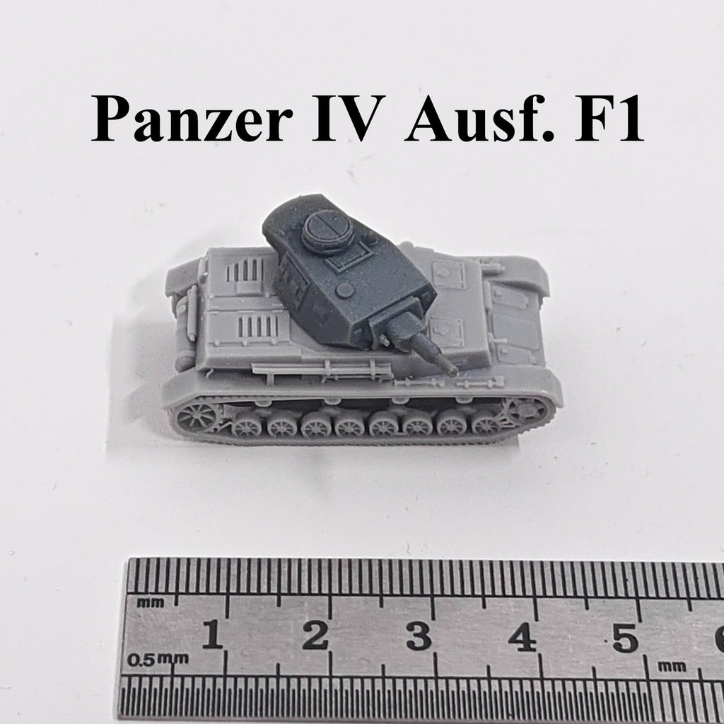 WWII German Panzer IV Ausf F1 Tank,3D Printed,1/144 Scale Mini Tank Model,Resin