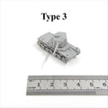 Japanese Type 3 Medium Tank,3D Printed,1/144 Scale Mini Tank Model,Resin