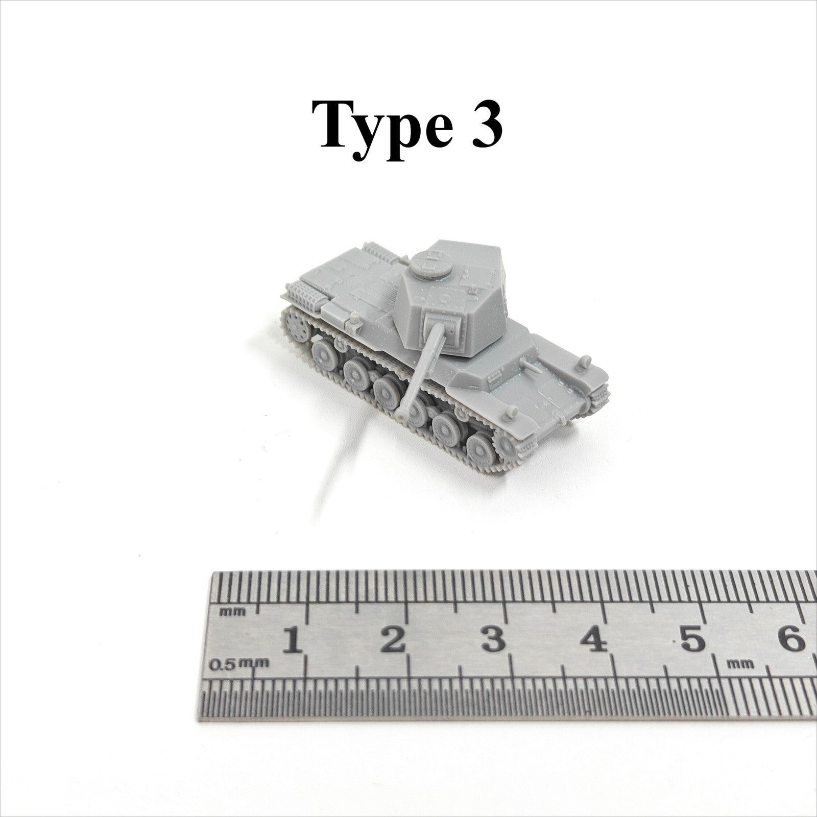 Japanese Type 3 Medium Tank,3D Printed,1/144 Scale Mini Tank Model,Resin