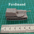 WWII German Ferdinand Tank Destroyer,3D Printed,1/144 Scale Mini Model,Resin