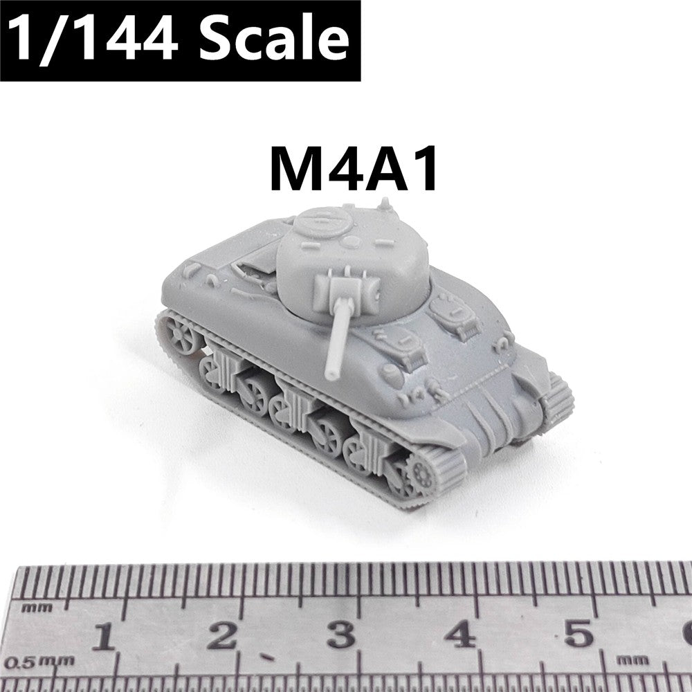 U.S. Army M4A1 Sherman Tank, 3D Printed ,1/144 Scale Mini Tank Model,Resin