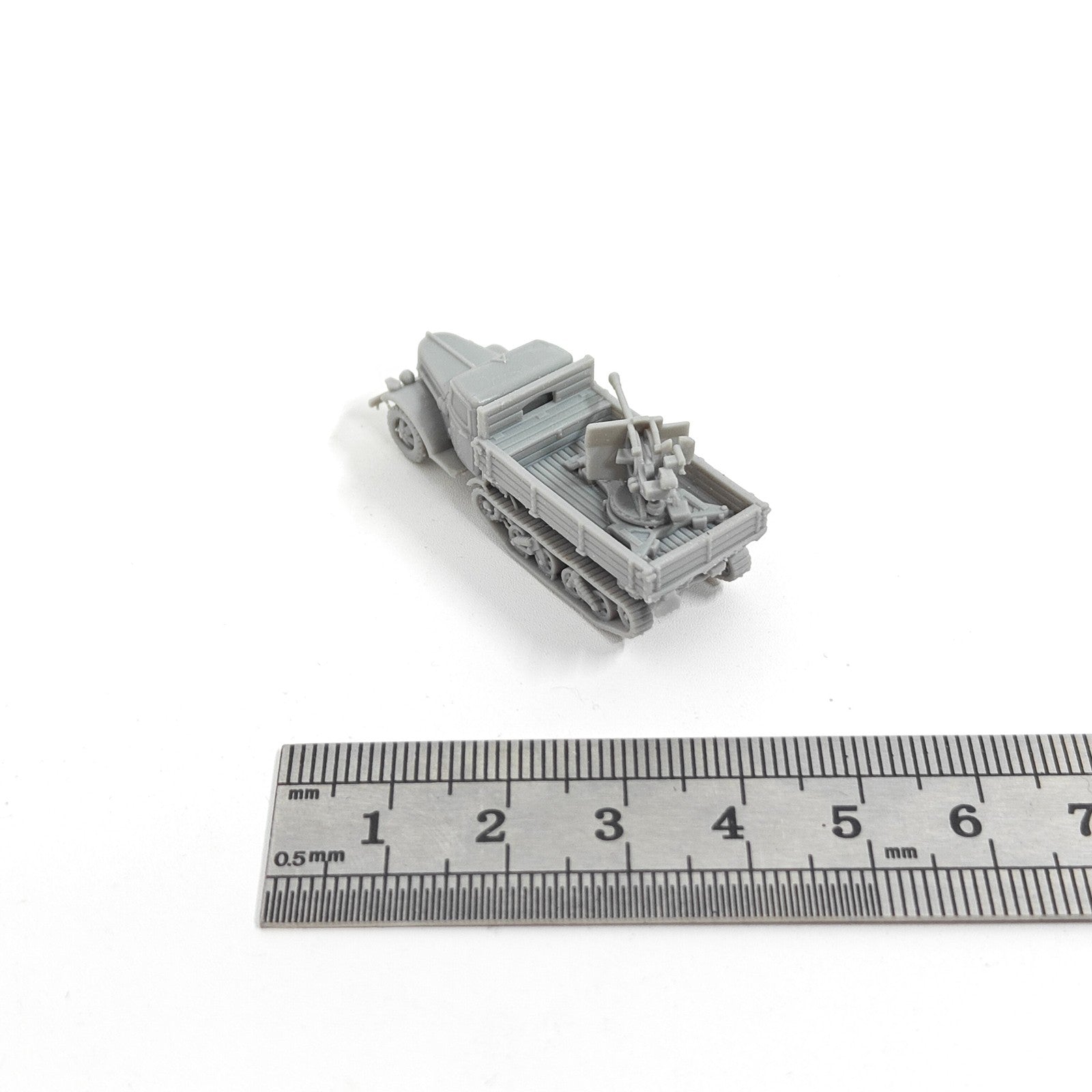 WWII German V3000 AA Half-track,3D Printed,1/144 Scale Mini Model,Resin