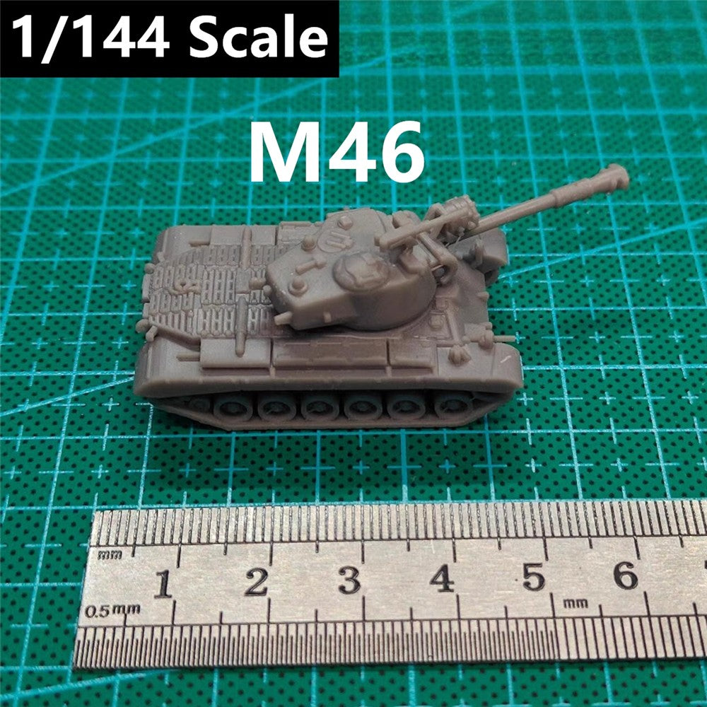 US Army M46 Patton Tank, 3D Printed ,1/144 Scale Mini Tank Model,Resin