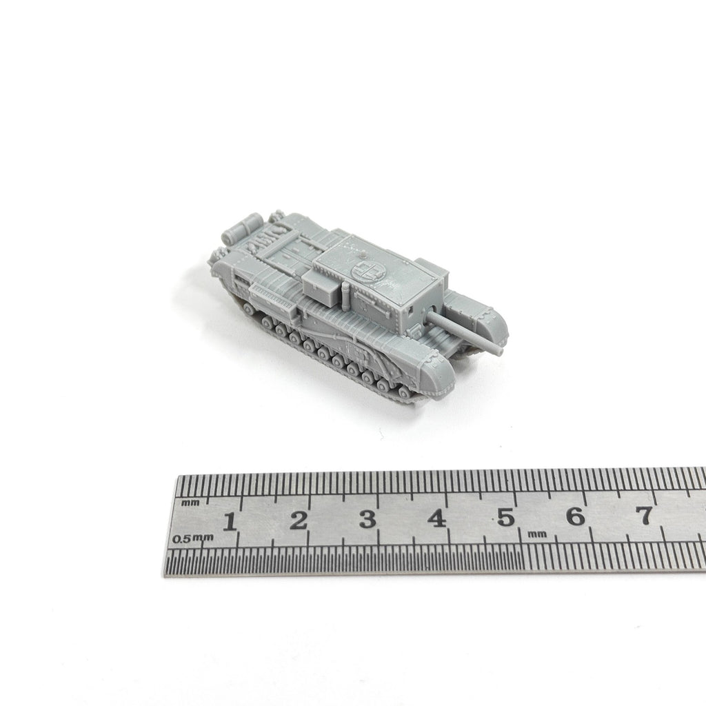WWII British Churchill Gun Carrier,3D Printed,1/144 Scale Mini Tank Model,Resin