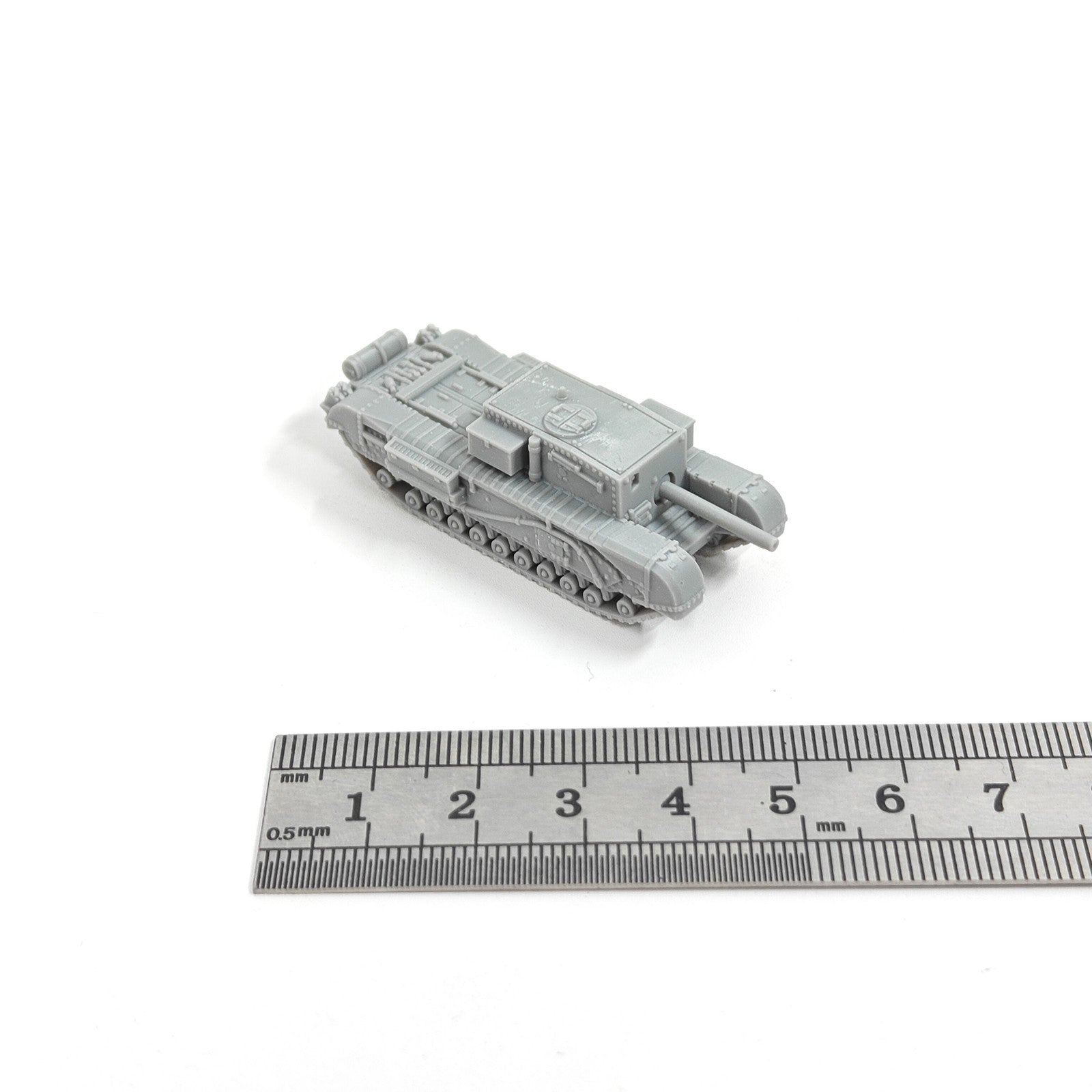 WWII British Churchill Gun Carrier,3D Printed,1/144 Scale Mini Tank Model,Resin