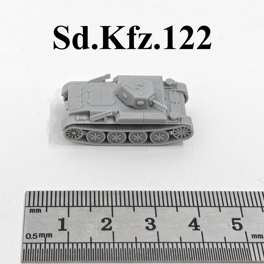 German Panzerkampfwagen II (Flamm) Ausf.E Tank,3D Printed,1/144 Mini Model,Resin