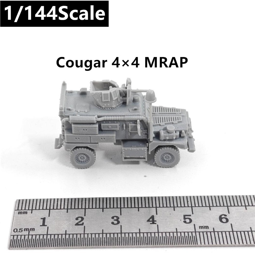 US Army Cougar 4×4 MRAP,3D Printed,1/144 Scale Mini Tank Model,Resin