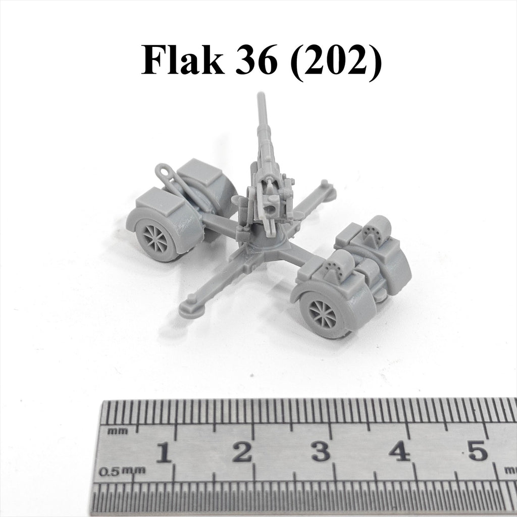 German 88 MM Flak 36 with Sd.Anh. 202,3D Printed,1/144 Scale Mini Model,Resin