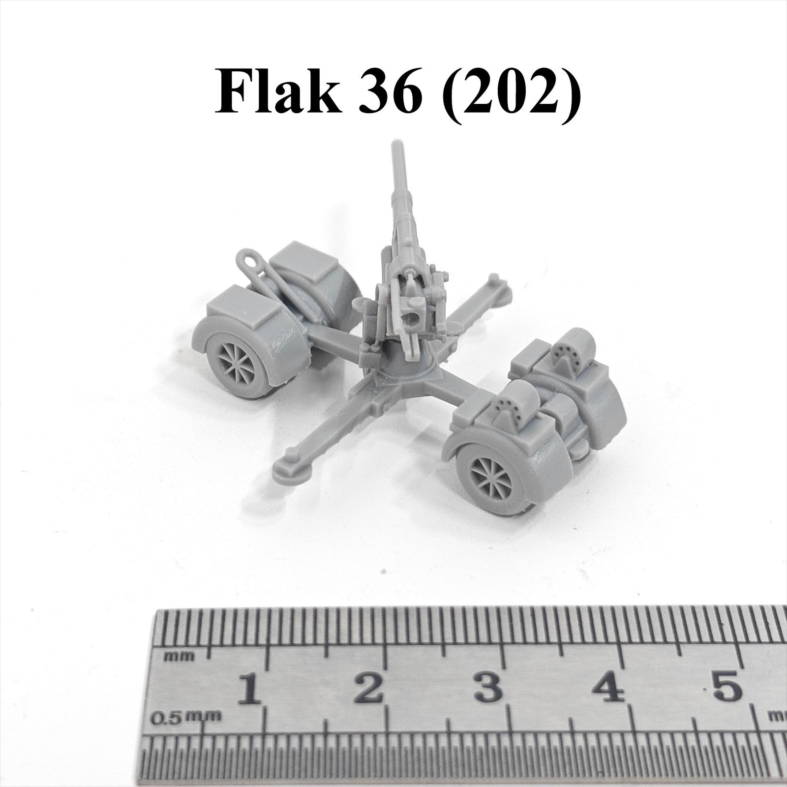 German 88 MM Flak 36 with Sd.Anh. 202,3D Printed,1/144 Scale Mini Model,Resin