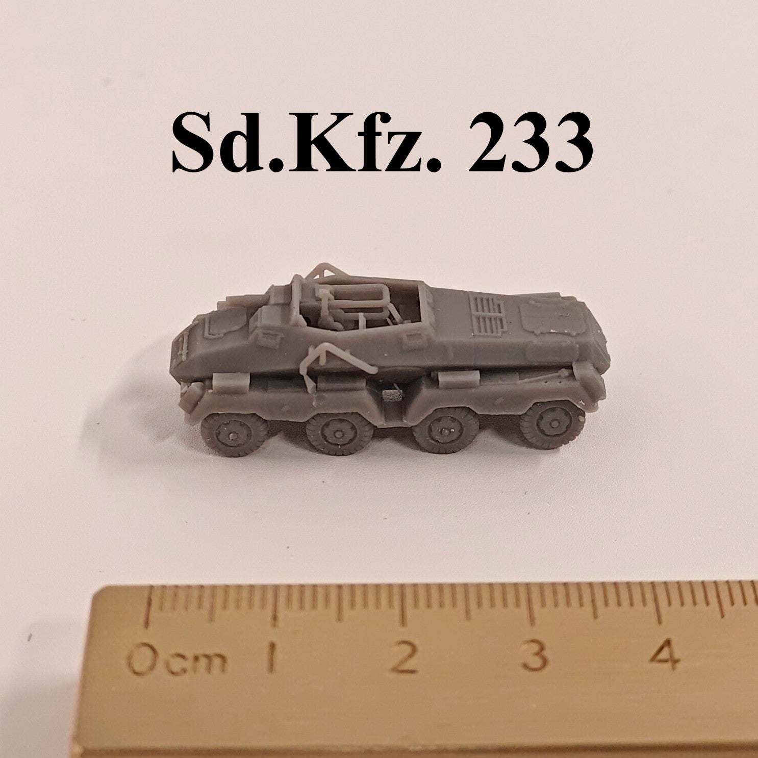 WWII German Sd.Kfz. 233  Armored Vehicle,3D Printed,1/144 Scale Mini Model,Resin