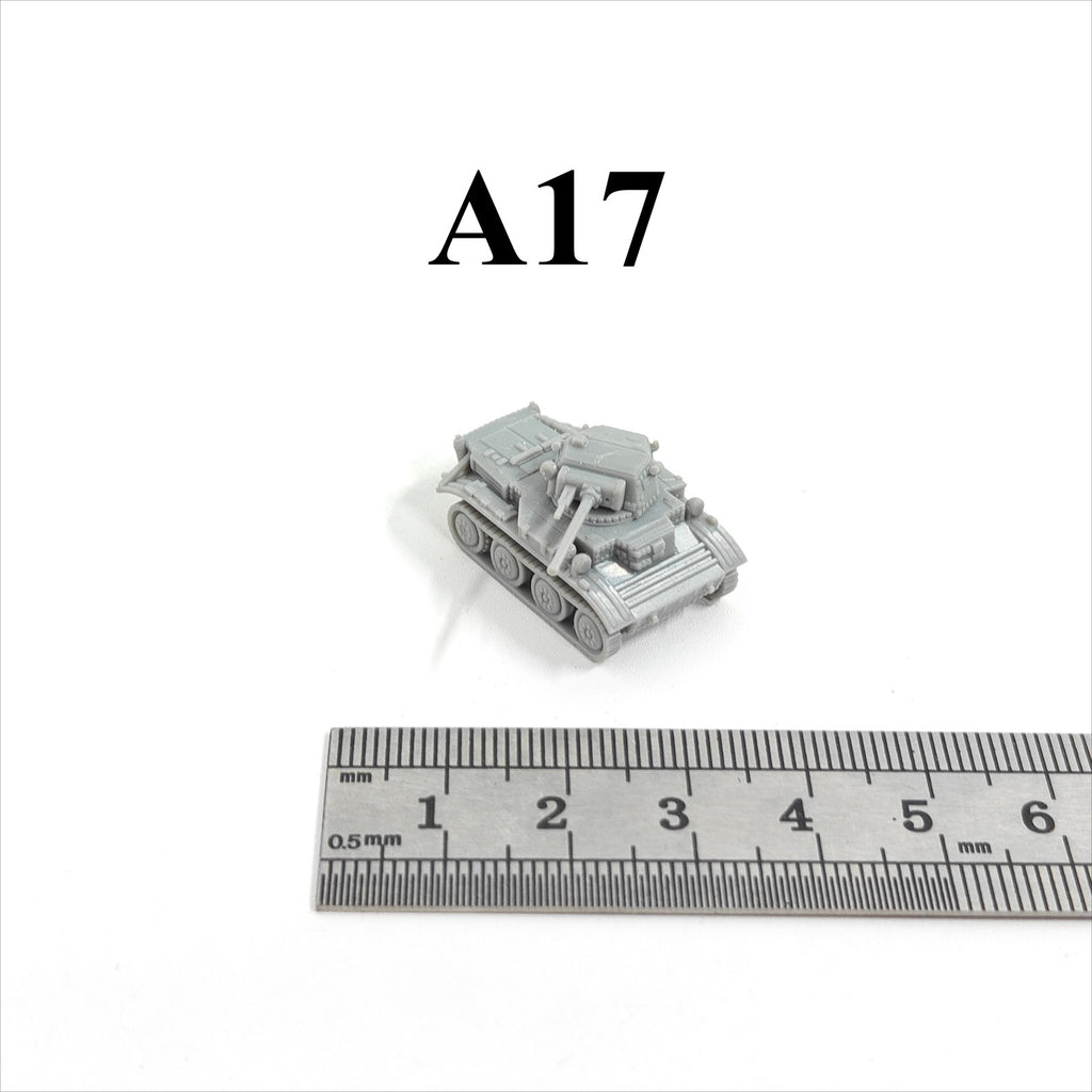 WWII UK Army A17 Tetrarch Tank,3D Printed,1/144 Scale Mini Tank Model,Resin