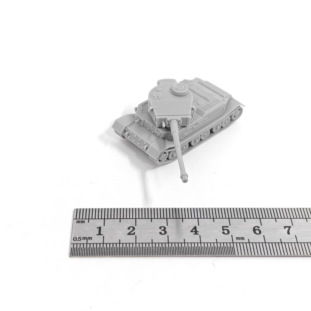 WWII German Tiger P Heavy Tank,3D Printed,1/144 Mini Tank Model,Resin