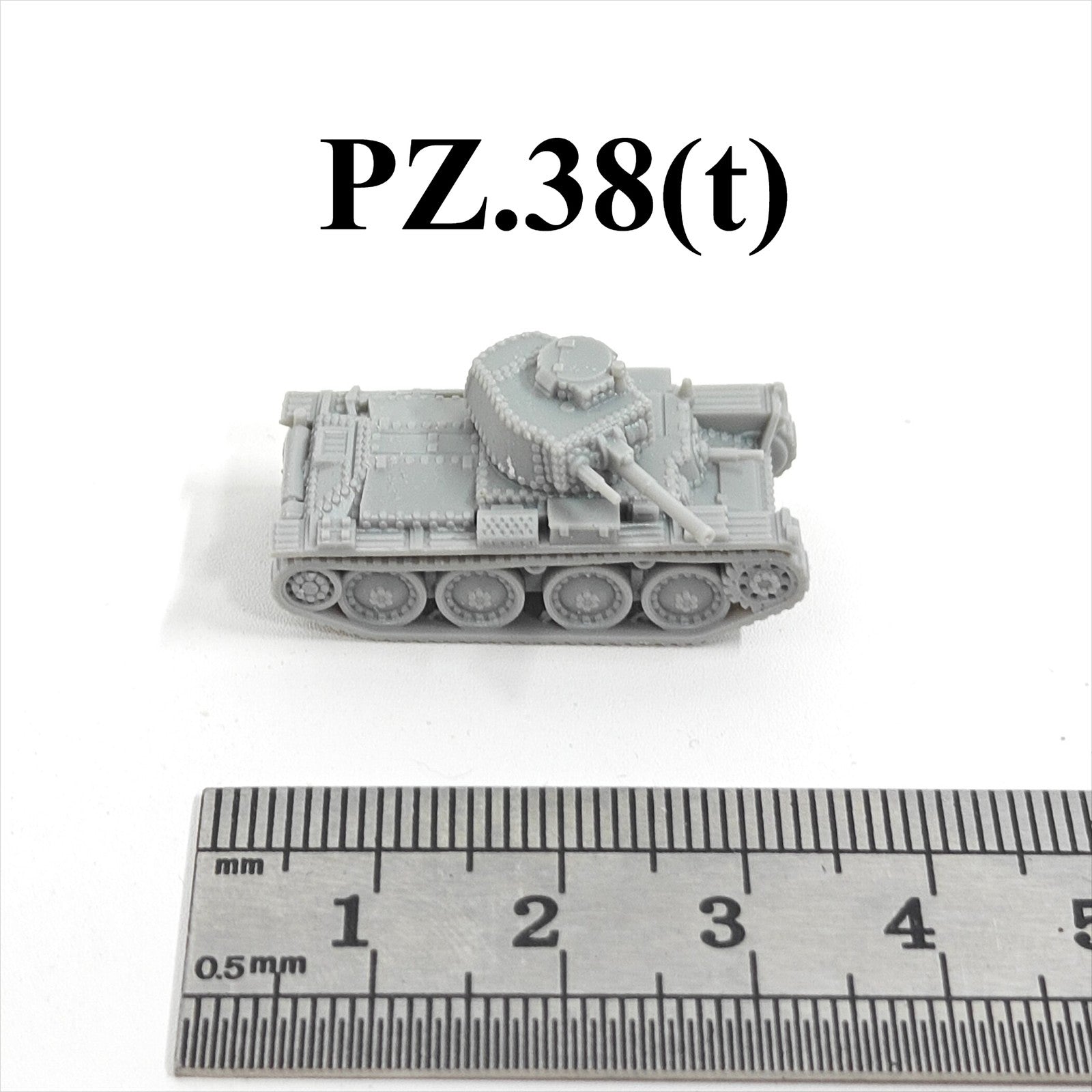 WWII German PZ.38(t) Light Tank,3D Printed,1/144 Scale Mini Tank Model,Resin