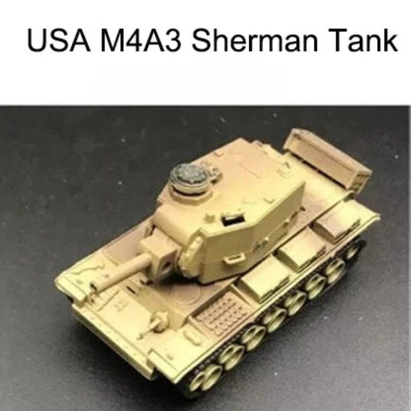 1/72 Scale Mini Plastic Assembled Tank Model Kit WWII Military Model Puzzles