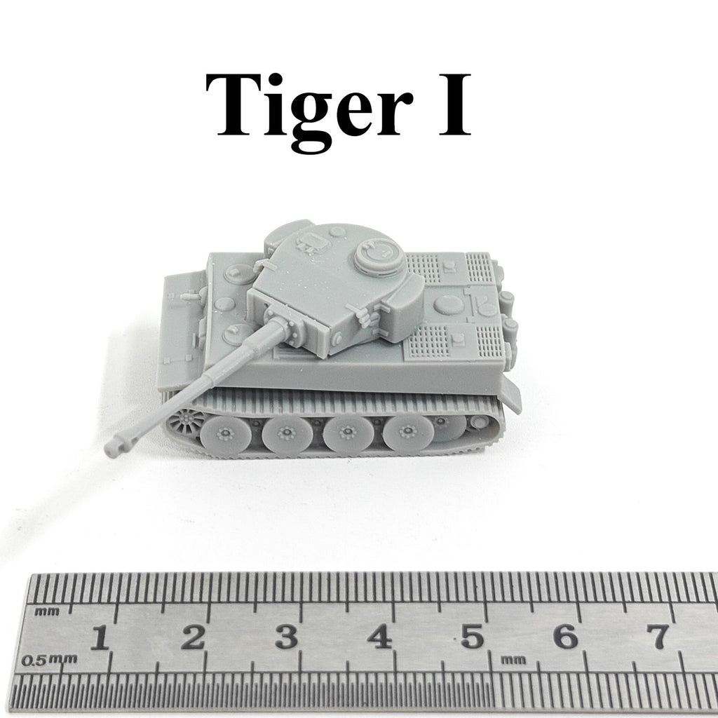 WWII German Tiger I Heavy Tank,3D Printed,1/144 Mini Tank Model,Resin