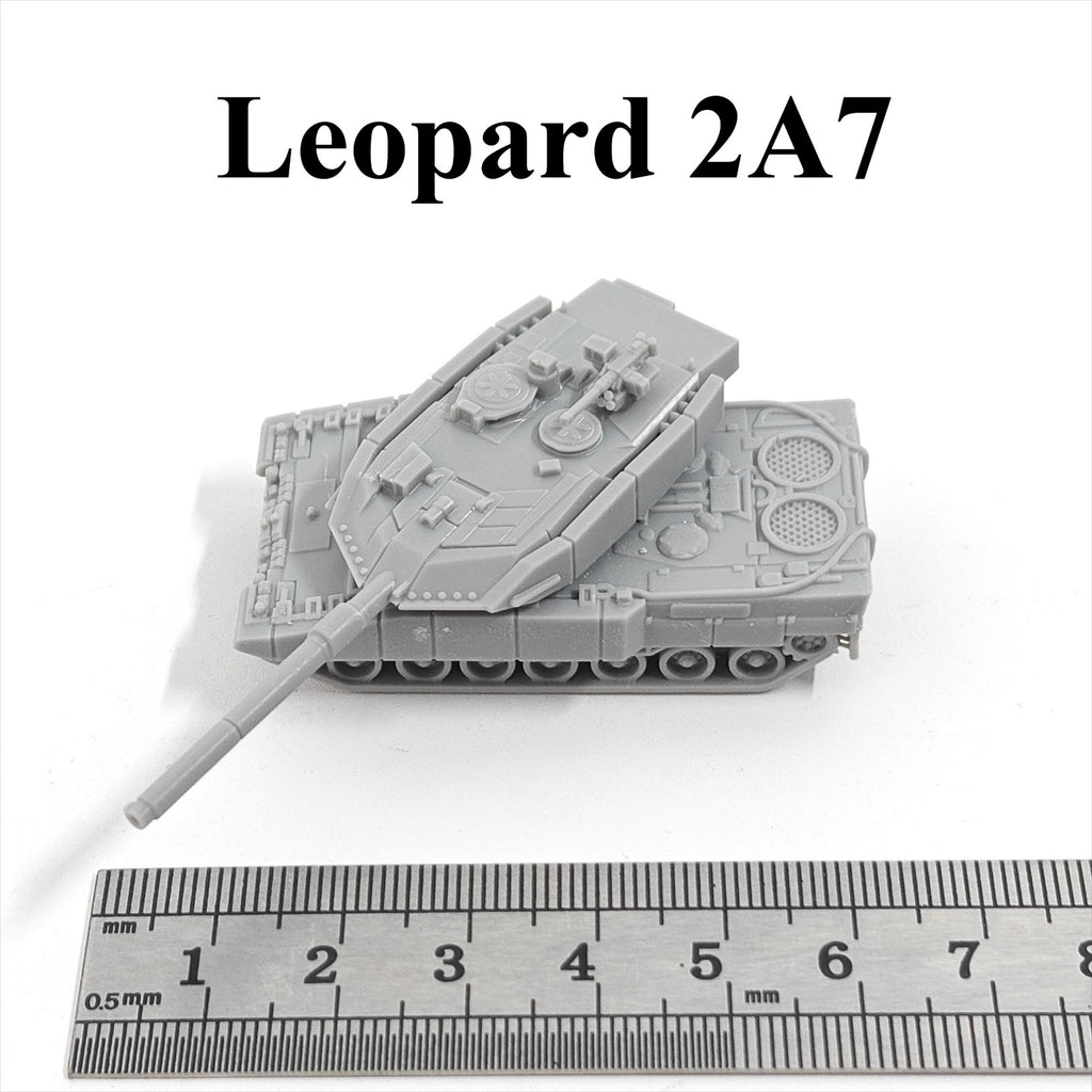 German Leopard 2A7 Main Battle Tank,3D Printed,1/144 Scale Mini Tank Model,Resin