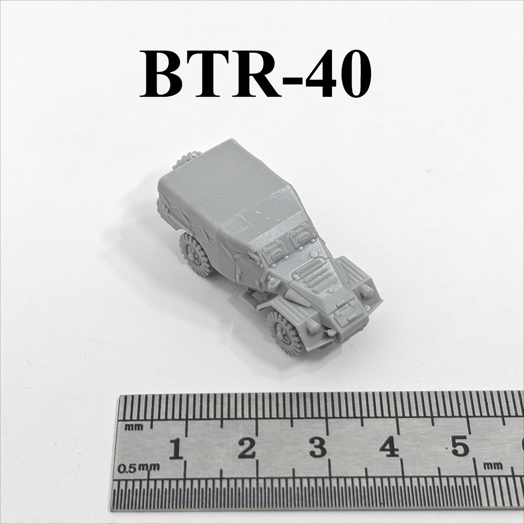 Soviet BTR-40 APC,3D Printed,1/144 Scale Mini Tank Model,Resin
