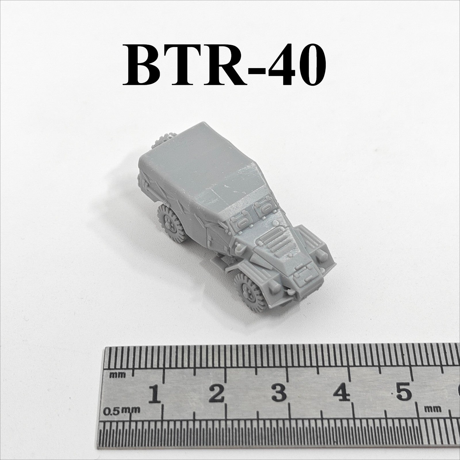 Soviet BTR-40 APC,3D Printed,1/144 Scale Mini Tank Model,Resin