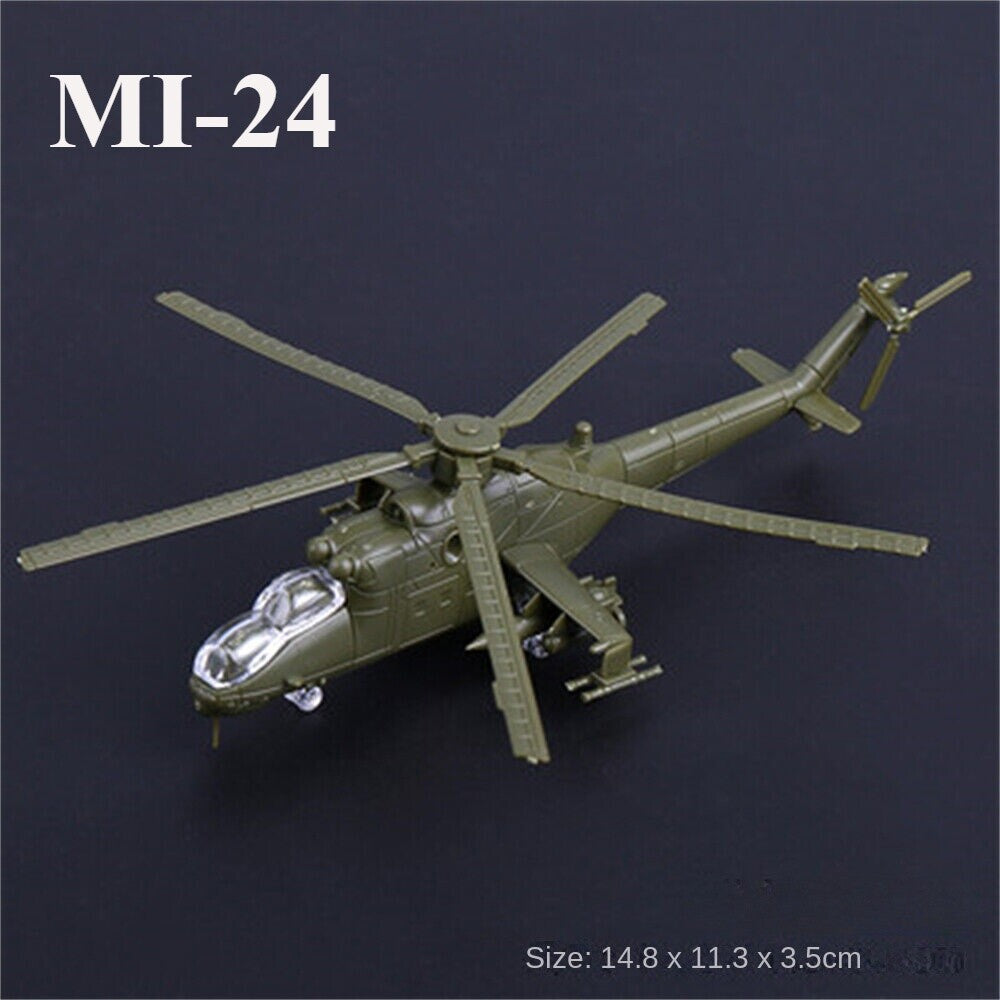 Mini Aircraft Airplane Fighter Model, Military Plastic Toy with Base,Paintable，F22 J20 J10 EF2000 MI8 MI24 AV-8A F-5E F15 F/A-18 UH1H MI8 SU25 SU30