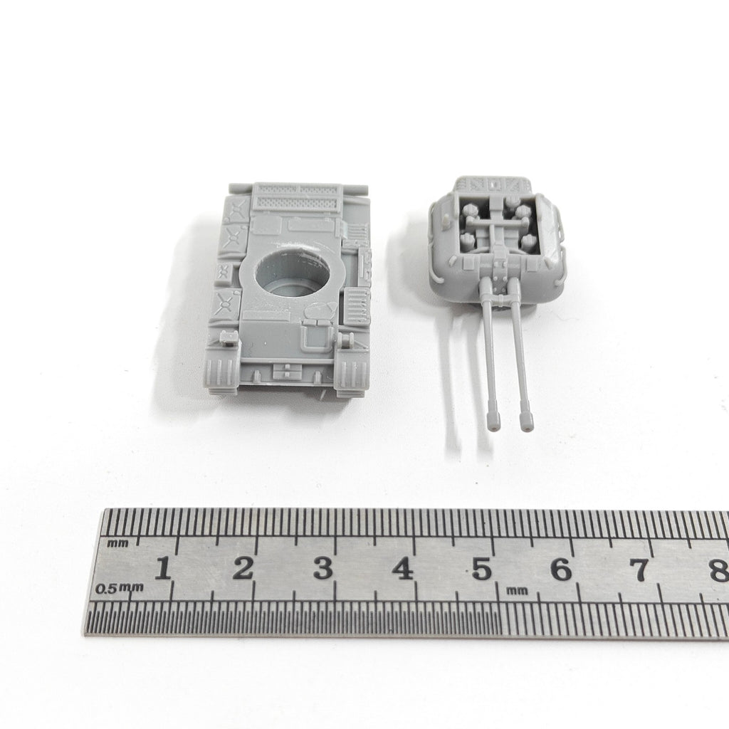 Soviet ZSU-57-2 SPAAG,3D Printed,1/144 Scale Mini Tank Model,Resin