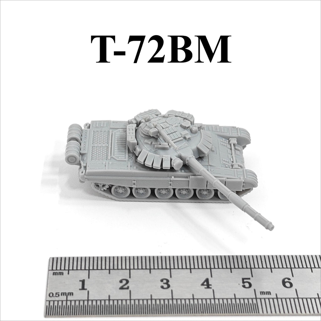 Soviet T-72BM Main Battle Tank,3D Printed,1/144 Scale Mini Tank Model,Resin