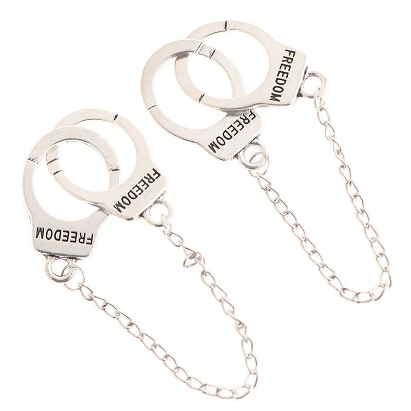 Mini Metal Handcuffs Model for 1/12 1/6 Scale Action Figures