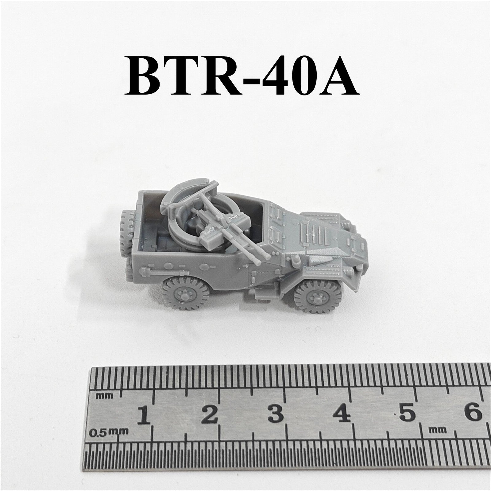 Soviet BTR-40A Armored Vehicle,3D Printed,1/144 Scale Mini Tank Model,Resin