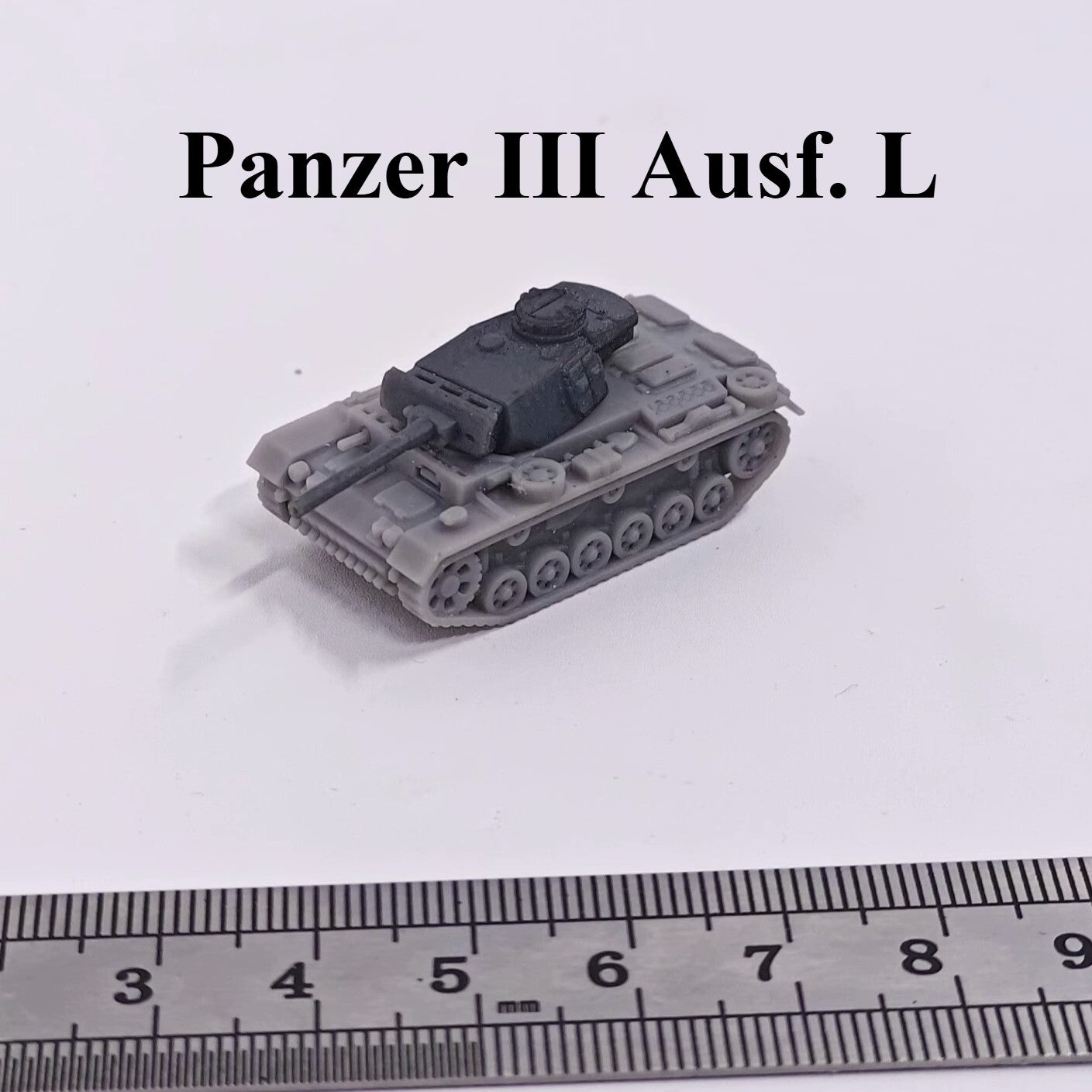 WWII German Panzer III Ausf. L Tank,3D Printed,1/144 Mini Tank Model,Resin