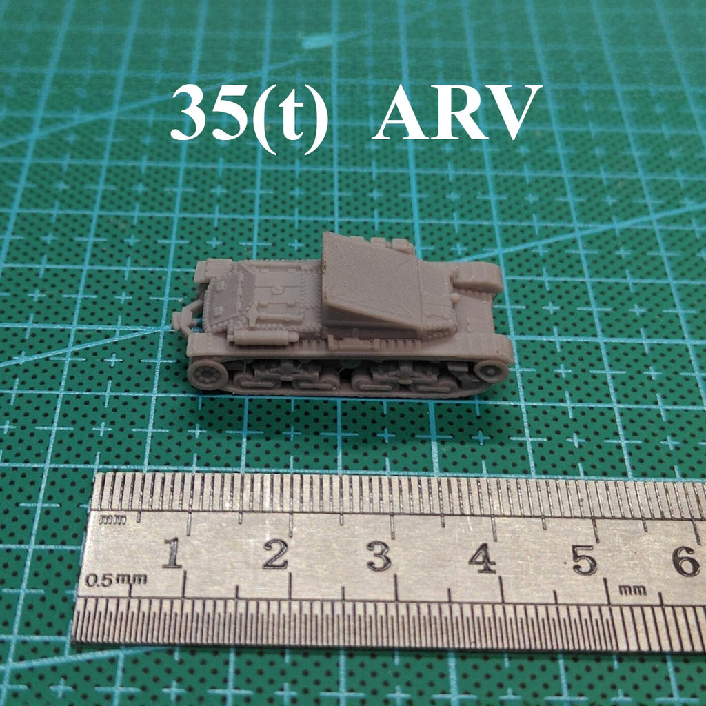 WWII German Pz.Kpfw. 35(t)  ARV,3D Printed,1/144 Scale Mini Tank Model,Resin