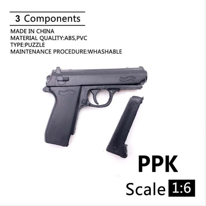 1/6 Scale Mini Gun Model, HK416 MP40 AK47 SVD TAC-50 M46 G36 PKP M240 Machine Gun，Plastic, Black,Easy To Assemble,For 12'' Action Figure