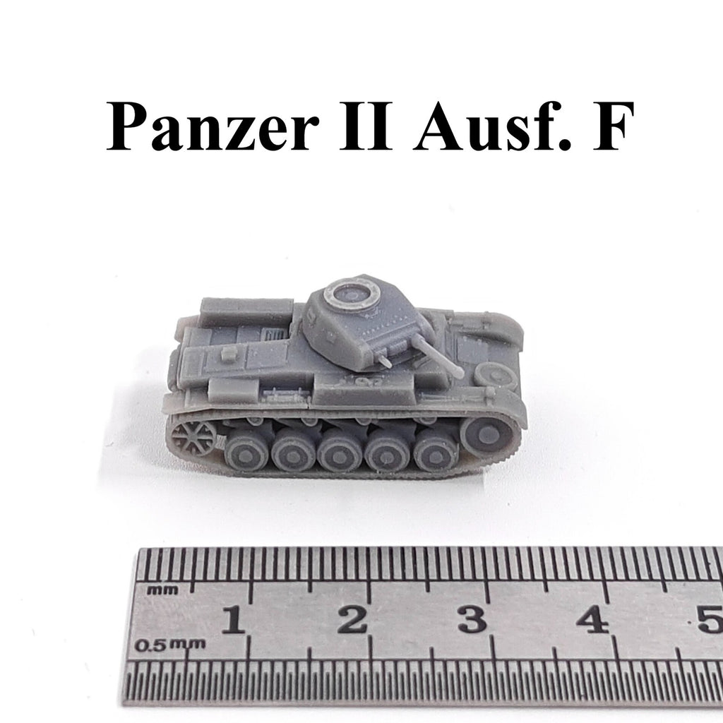 WWII German Panzer II ausf F Tank,3D Printed,1/144 Scale Mini Tank Model,Resin