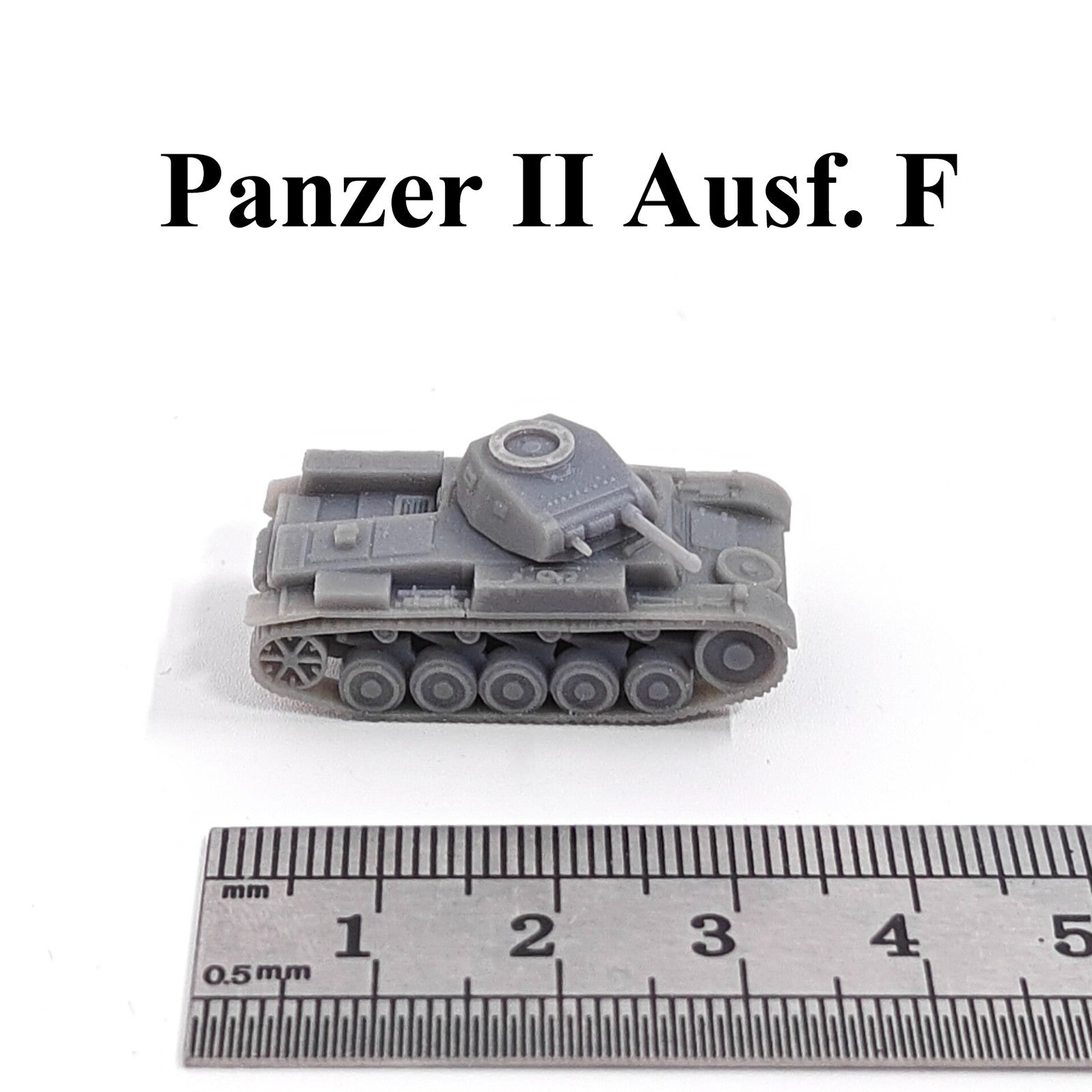 WWII German Panzer II ausf F Tank,3D Printed,1/144 Scale Mini Tank Model,Resin