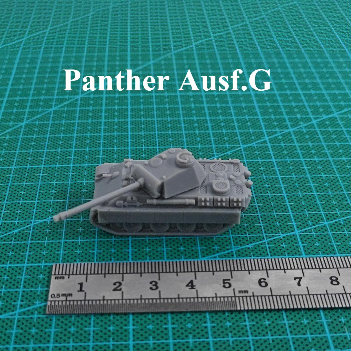 WWII German Panther Ausf.G Tank,3D Printed,1/144 Scale Mini Tank Model,Resin