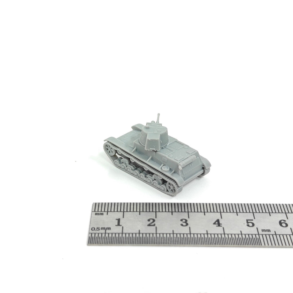 WWII Polish Army 7TP Light Tank,3D Printed,1/144 Scale Mini Tank Model,Resin