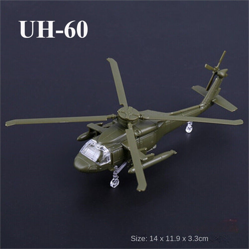 Mini Aircraft Airplane Fighter Model, Military Plastic Toy with Base,Paintable，F22 J20 J10 EF2000 MI8 MI24 AV-8A F-5E F15 F/A-18 UH1H MI8 SU25 SU30