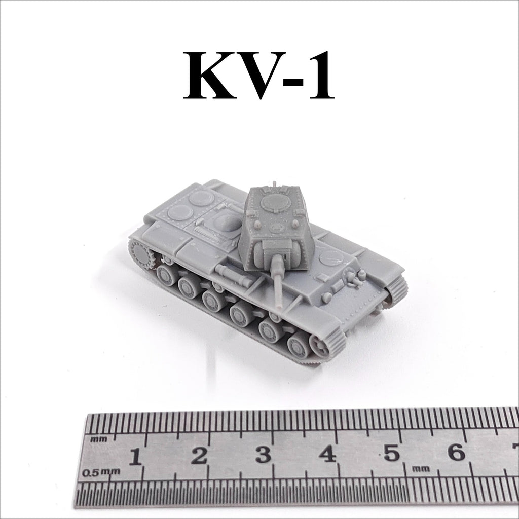 WWII Soviet KV-1 Heavy Tank,3D Printed,1/144 Scale Mini Tank Model,Resin