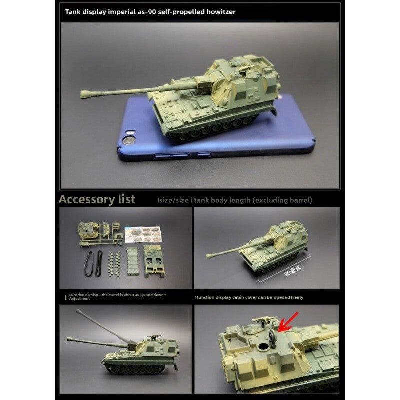 1/72 Scale Mini Plastic Assembled Tank Model Kit WWII Military Model Puzzles