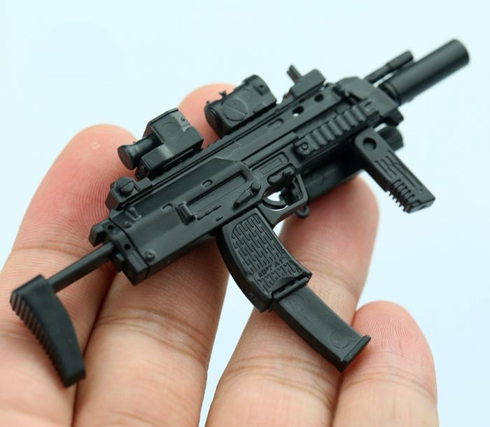 1/6 Scale Mini Gun Model, HK416 MP40 AK47 SVD TAC-50 M46 G36 PKP M240 Machine Gun，Plastic, Black,Easy To Assemble,For 12'' Action Figure