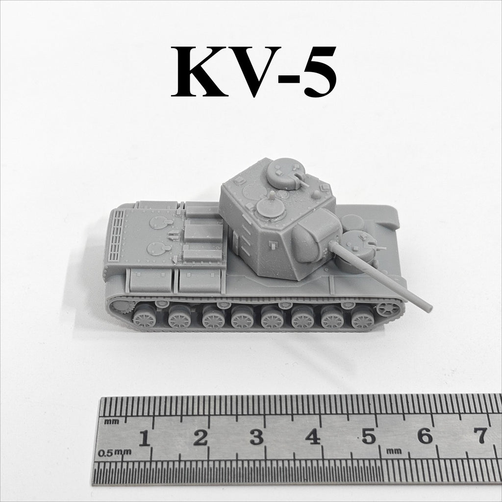 WWII Soviet KV-5 Heavy Tank,3D Printed,1/144 Scale Mini Tank Model,Resin