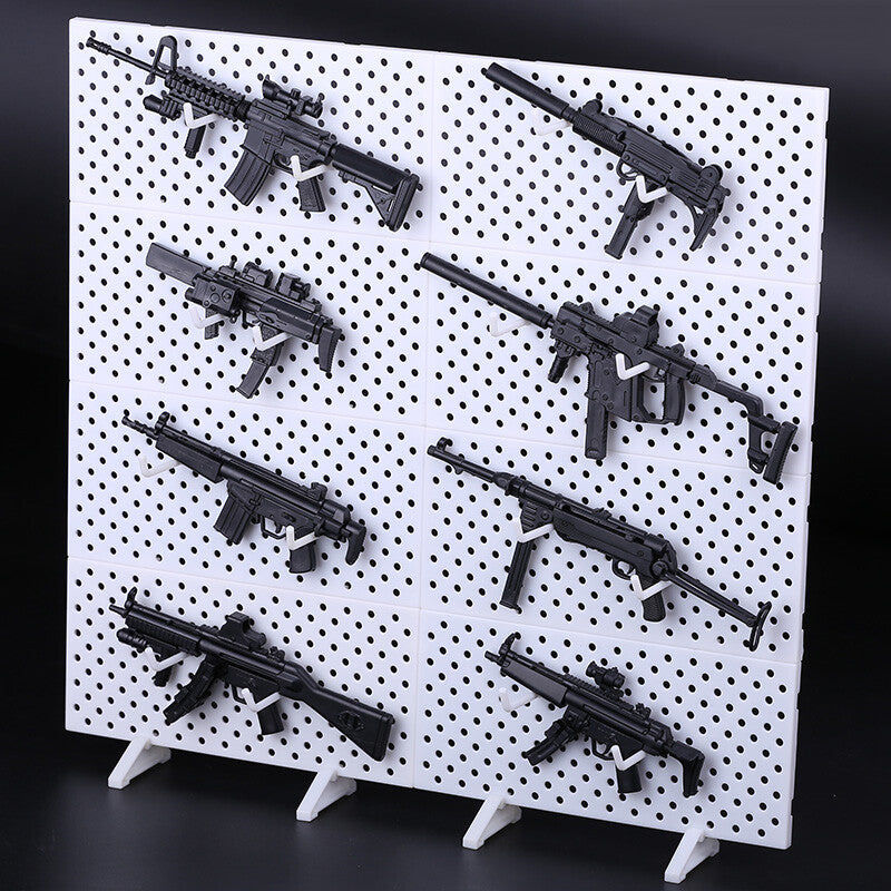1/6 Scale Mini Gun Model, HK416 MP40 AK47 SVD TAC-50 M46 G36 PKP M240 Machine Gun，Plastic, Black,Easy To Assemble,For 12'' Action Figure
