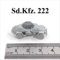 WWII German Sd.Kfz. 222  Armored Vehicle,3D Printed,1/144 Scale Mini Model,Resin