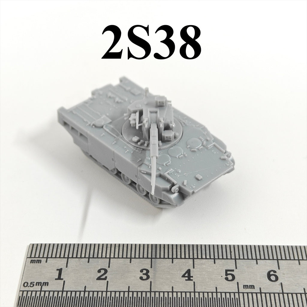 Russia 2S38 SPAAG,3D Printed,1/144 Scale Mini Tank Model,Resin