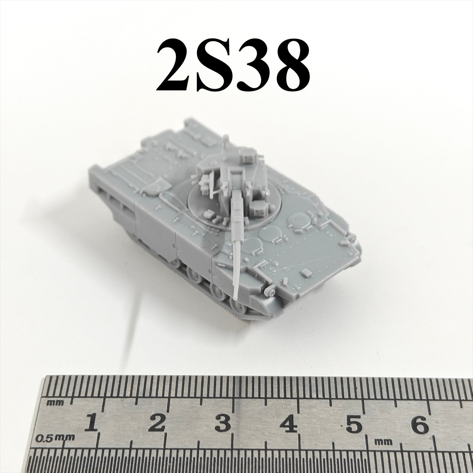 Russia 2S38 SPAAG,3D Printed,1/144 Scale Mini Tank Model,Resin