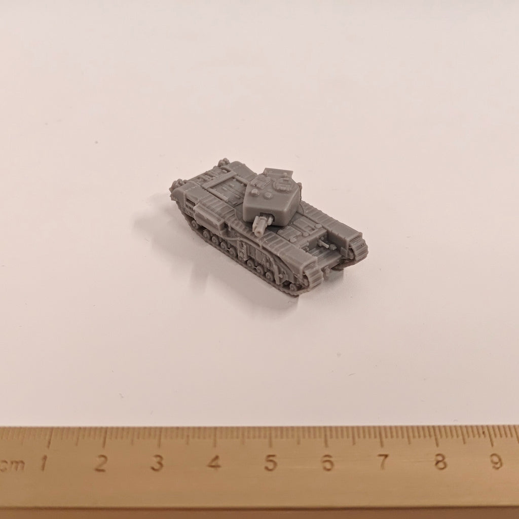 WWII British Churchill AVRE,3D Printed,1/144 Scale Mini Tank Model,Resin