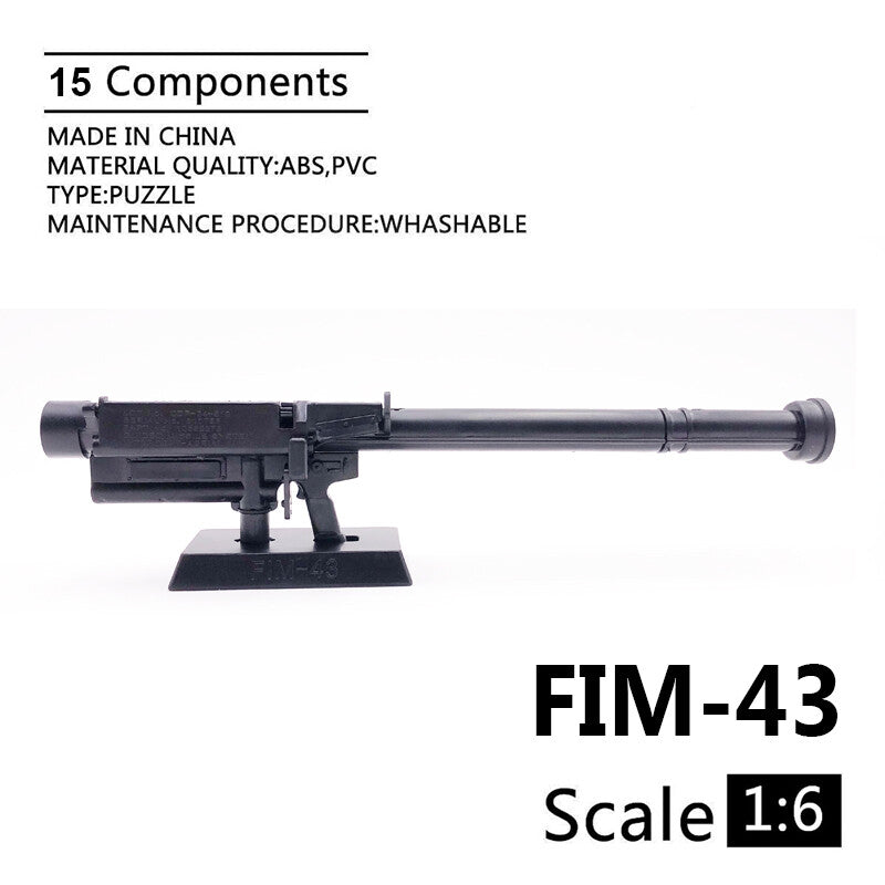 1/6 Scale Mini Gun Model, HK416 MP40 AK47 SVD TAC-50 M46 G36 PKP M240 Machine Gun，Plastic, Black,Easy To Assemble,For 12'' Action Figure